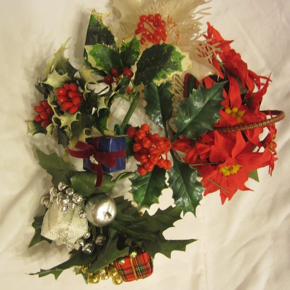VTG SET OF HOLIDAY FLORAL PICKS - Picture 1 of 4